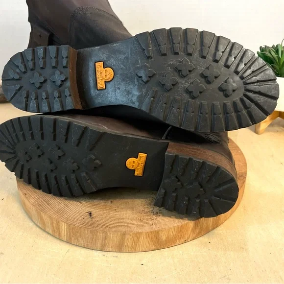 Timberland Earthkeepers | Bethel Tall Boots Dark Brown Leather Suede Buckle 8.5 - Picture 14 of 16